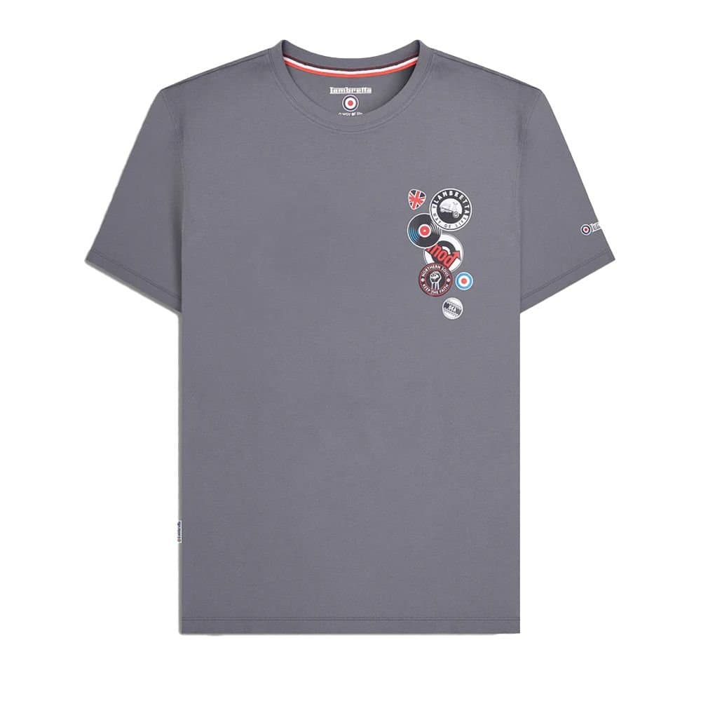 Lambretta Lambretta Men's Badge T-Shirt in Dark Grey