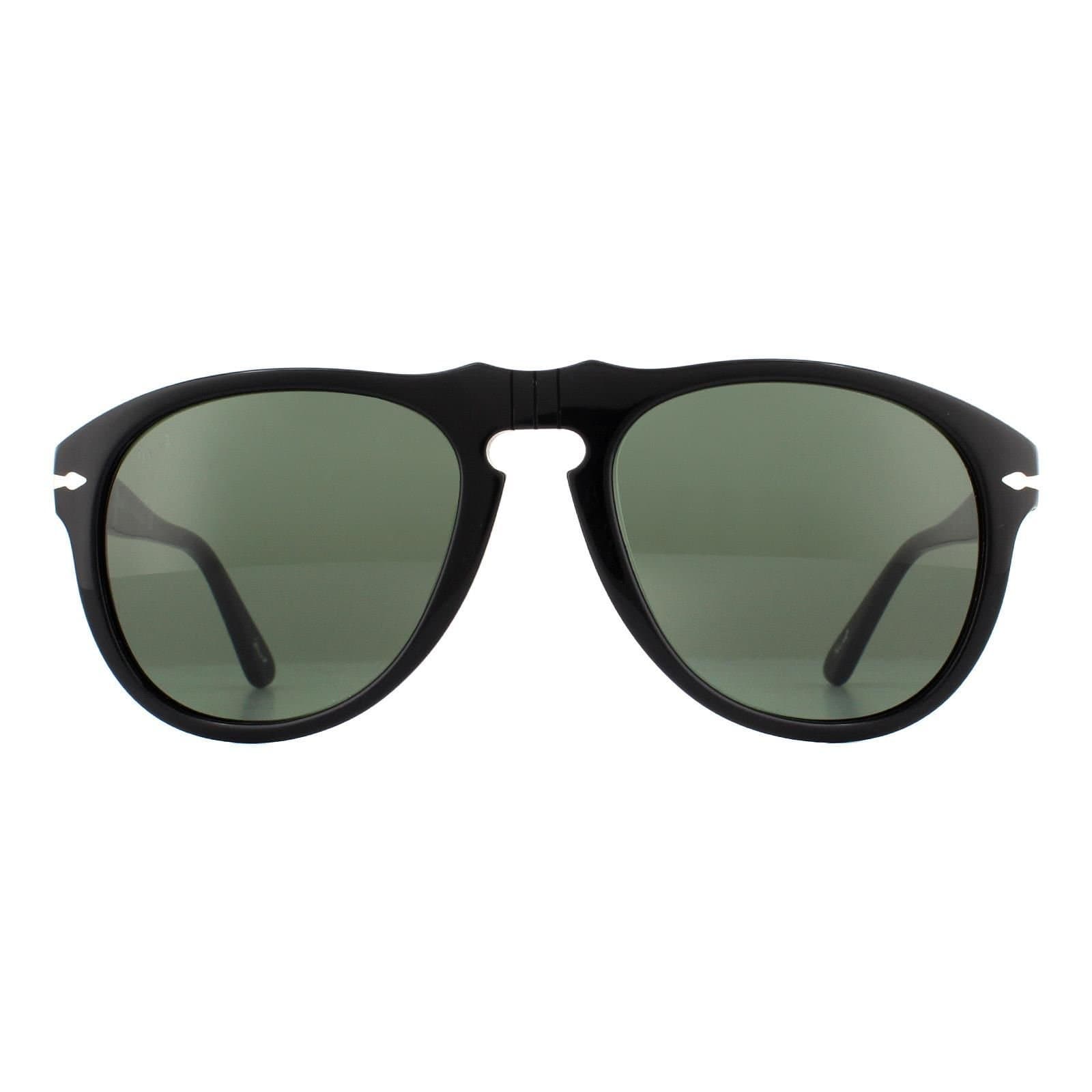 Persol Persol Men's Aviator Black Crystal Green Sunglasses