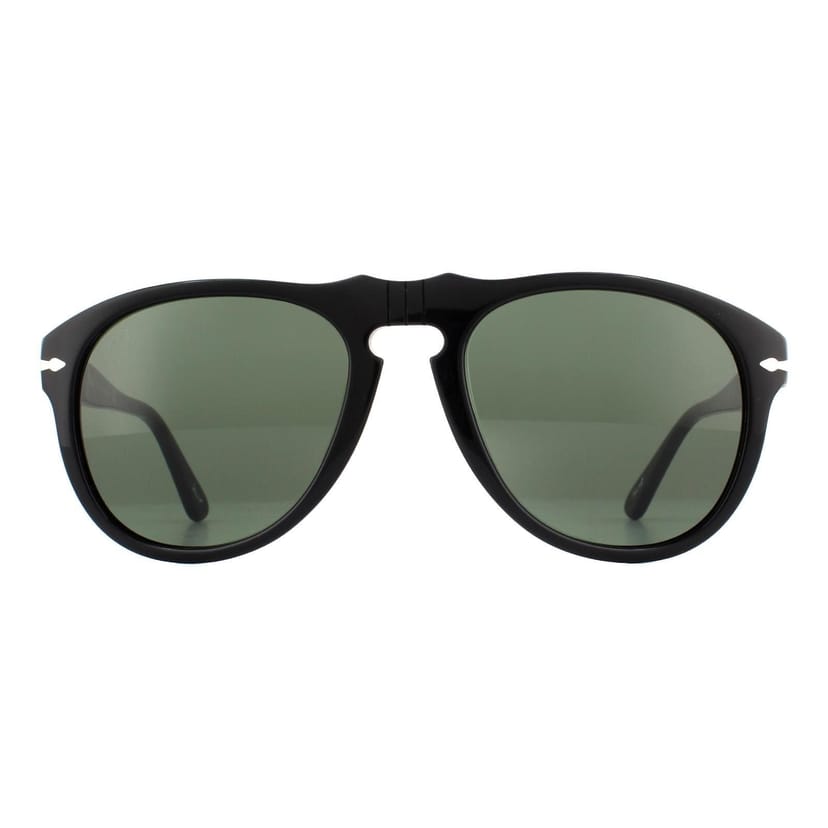 Persol Persol Men's Aviator Black Crystal Green Sunglasses - 1