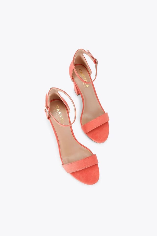 Carvela Carvela Women's 'Capo Block Heel' Fabric Heels in Orange - 2