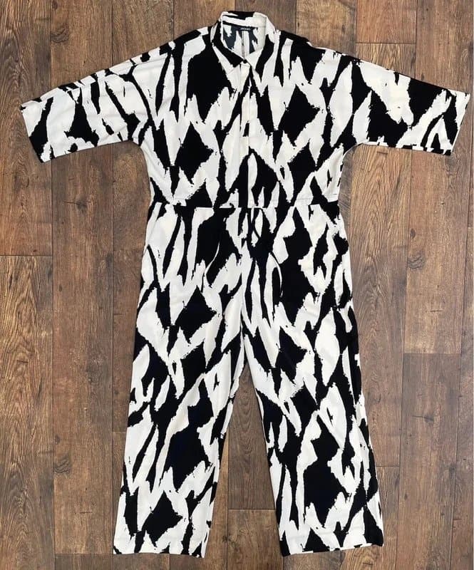 Monki RARE!Monki Monochrome Jumpsuit Dress Holiday Sightseeing Hen Birthday Party Brunch Statement 10