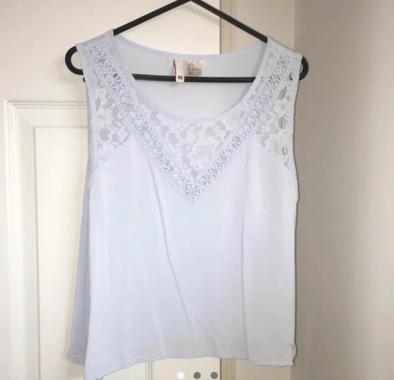 H&M H&M lilac purple lace sleeveless vest top