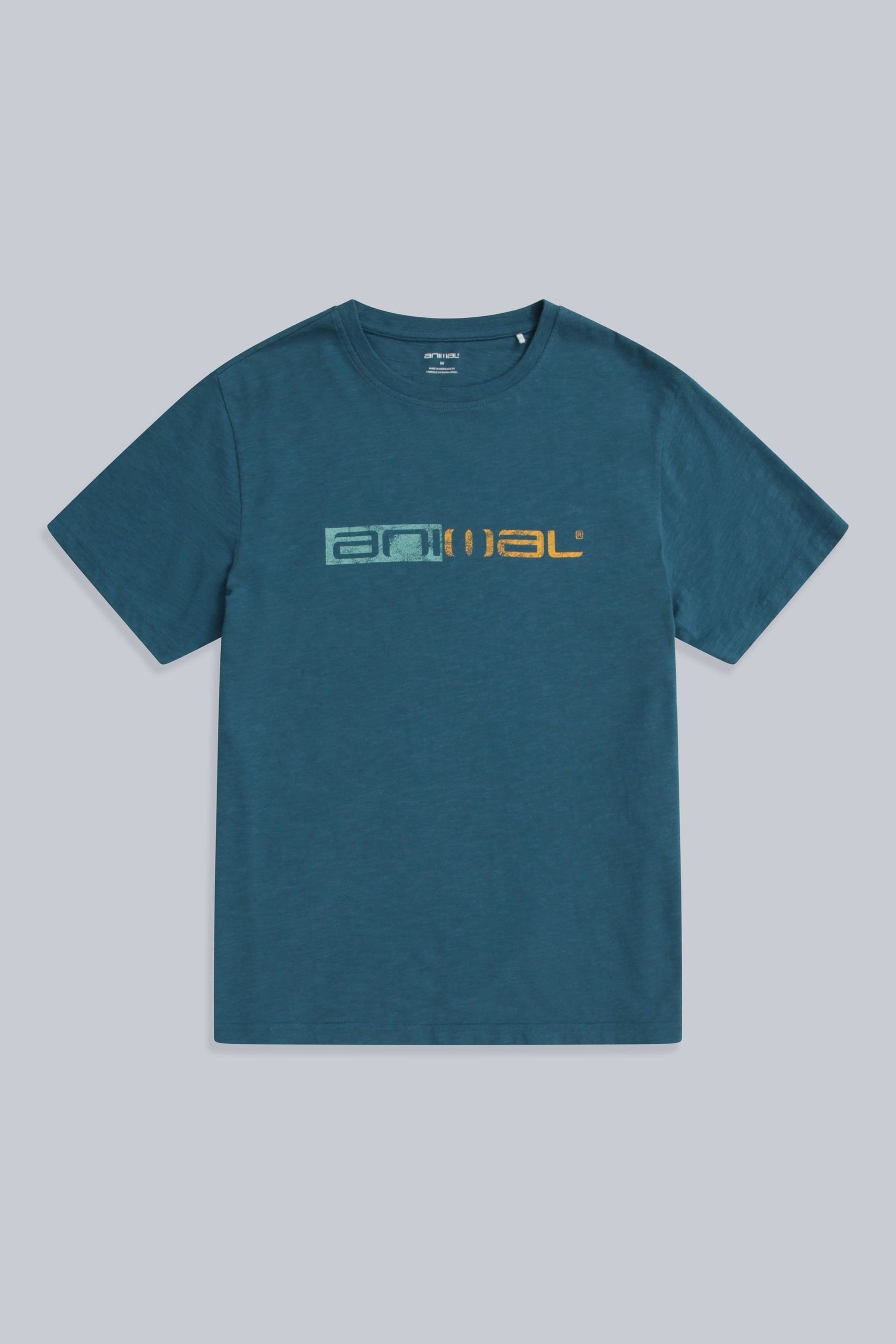 Animal Animal Men's 'Jacob' Short Sleeve Relaxed Fit Lightweight Casual Cotton T-Shirt in Teal - 4