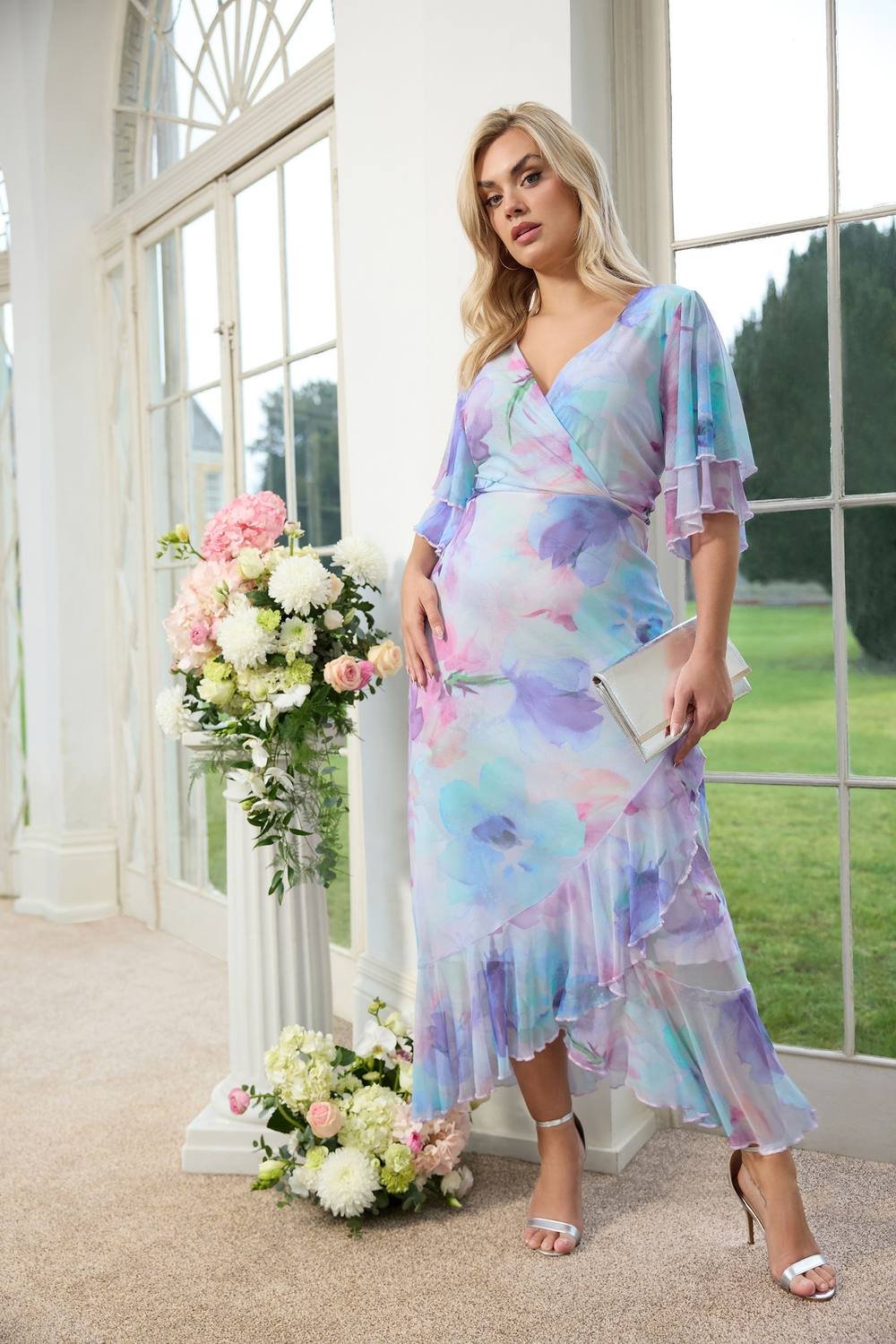 Yours Yours Women's Floral Wrap Maxi Dress - 2