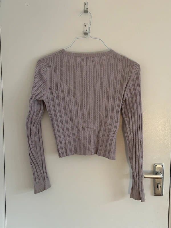 Bershka fitted purple cardi