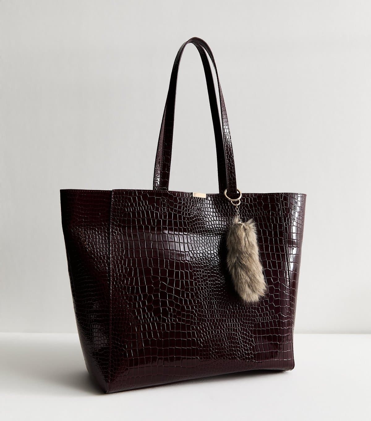 New Look Brown Faux Fur Tail Bag Charm New Look