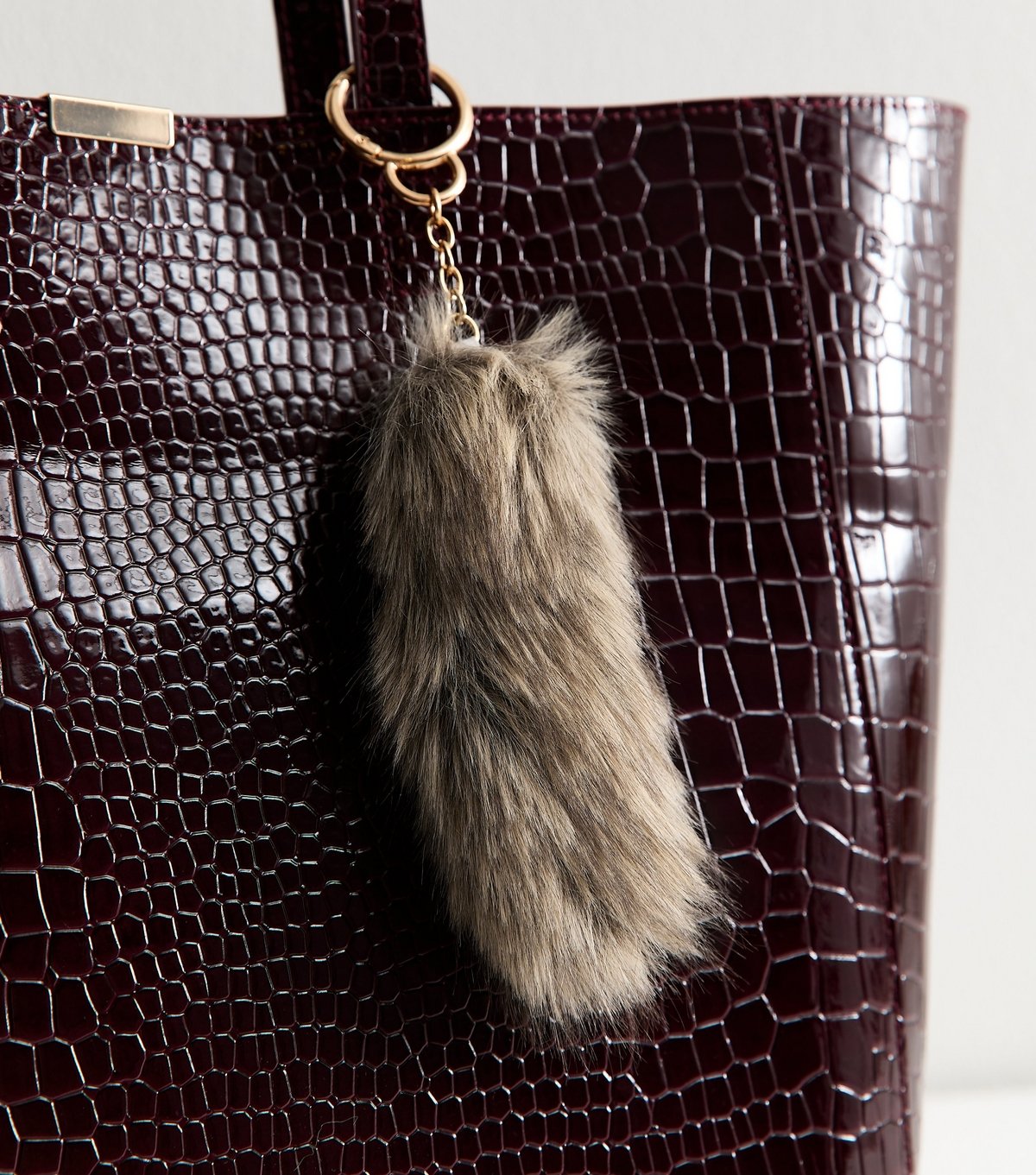 New Look Brown Faux Fur Tail Bag Charm New Look - 2