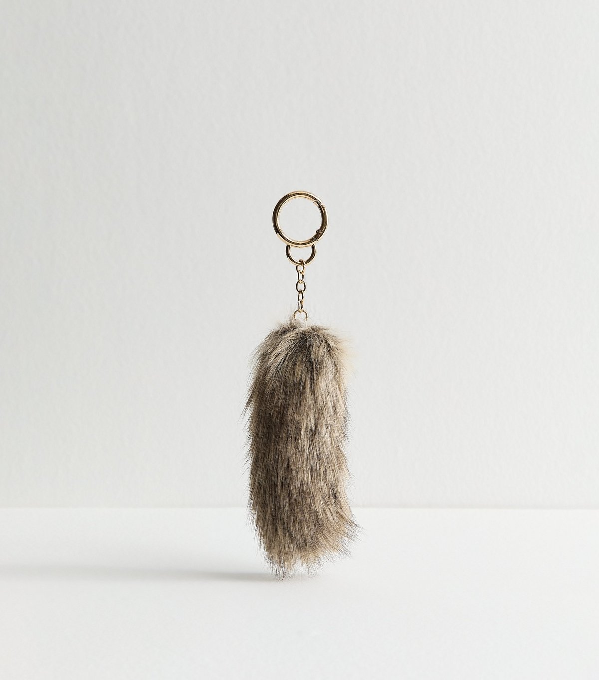 New Look Brown Faux Fur Tail Bag Charm New Look - 3