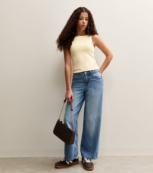 New Look Girls' Light Yellow Stretchy Tank Top New Look - 3