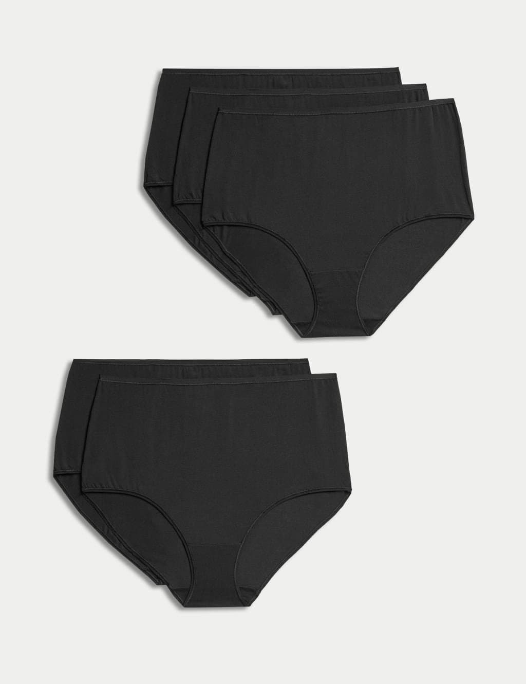 Marks & Spencer M&S 5pk Cotton Modal Rich Full Briefs Black