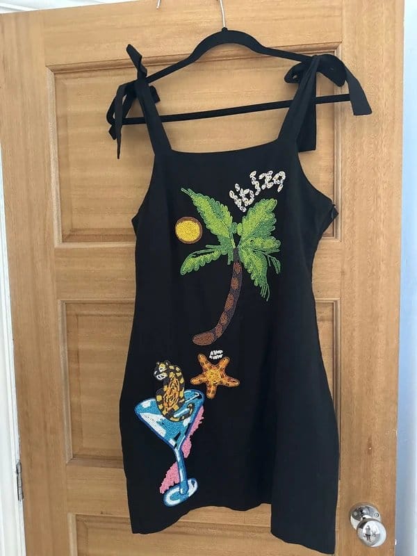 Never Fully Dressed Black Sequin Ibiza Dress