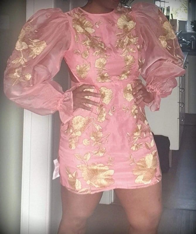 ASOS Asos Design pink/gold dress - 1