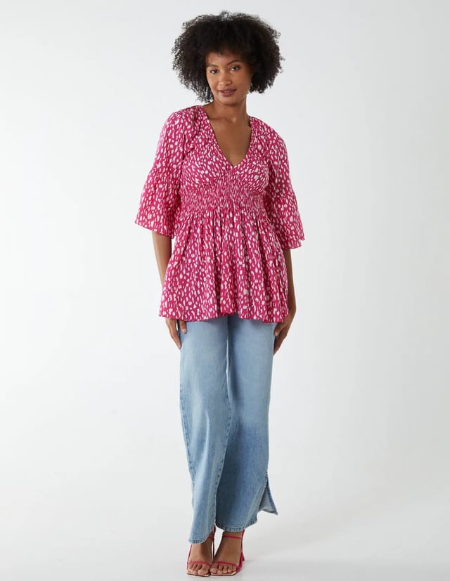 Blue Vanilla Shirred Bust Top - 2