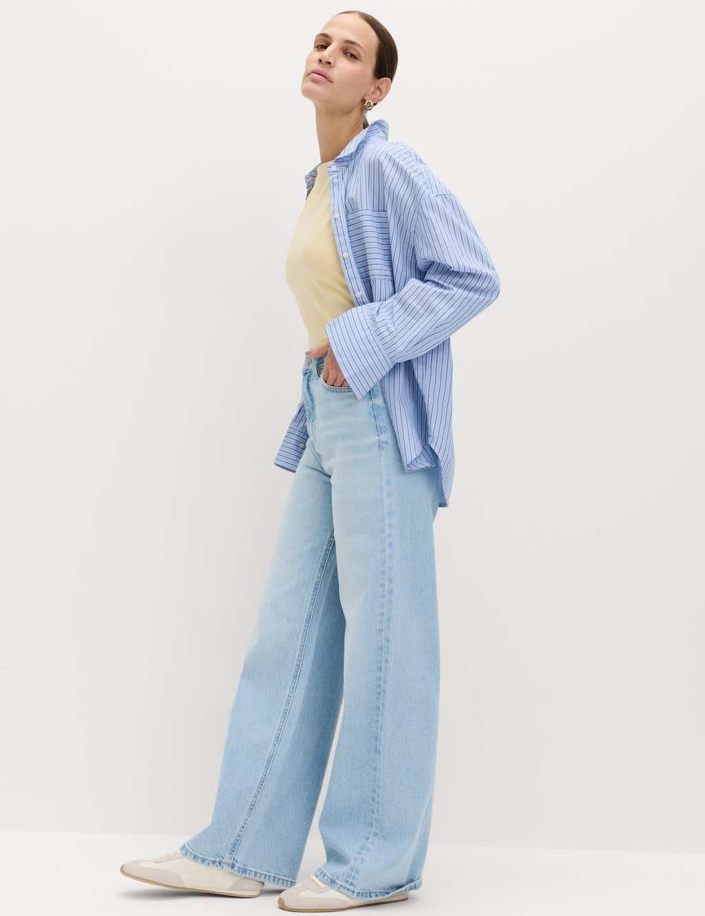 Marks & Spencer M&S The Wide-Leg Jeans Light Indigo Mix