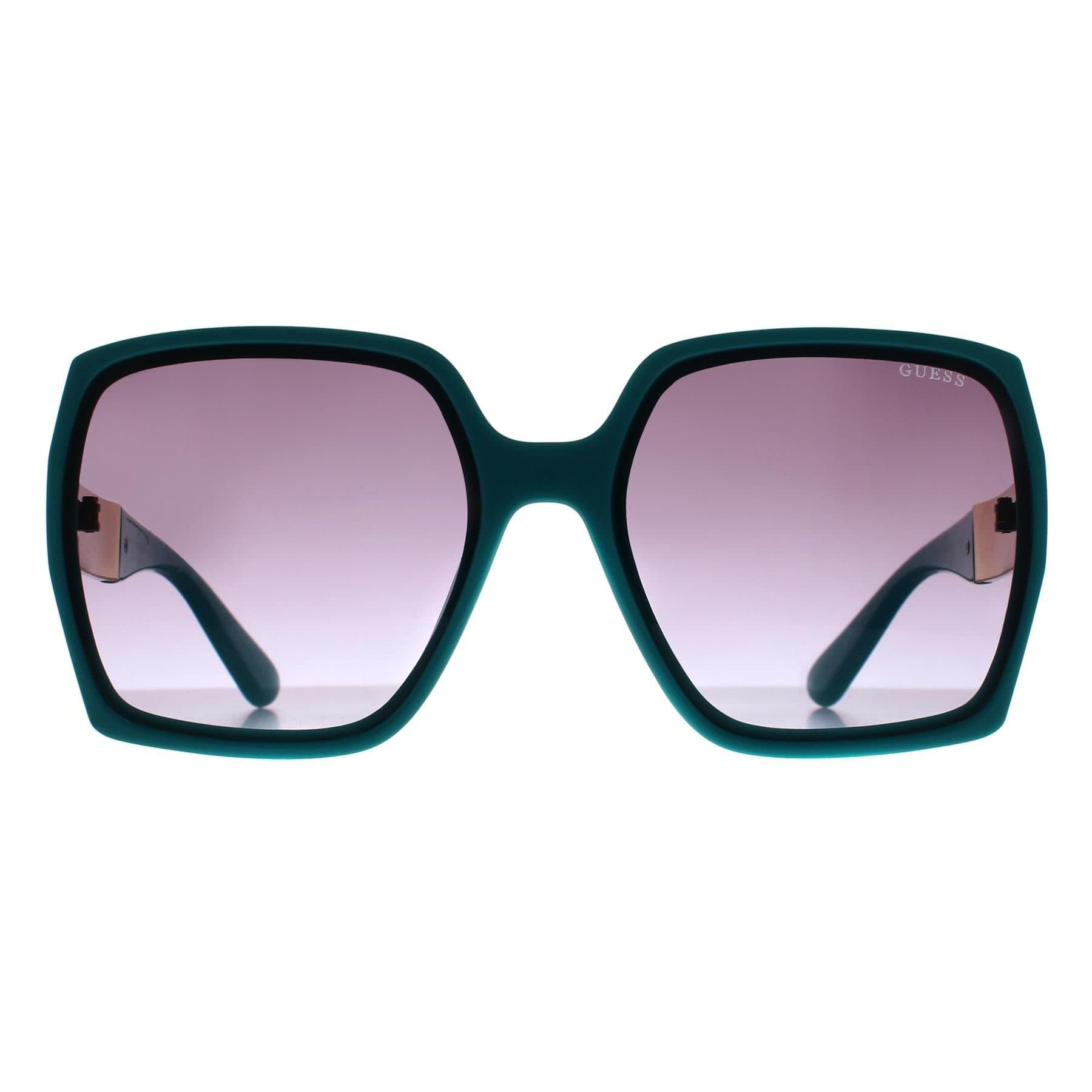 Guess Guess Women's Butterfly Shiny Turquoise Grey Gradient Sunglasses