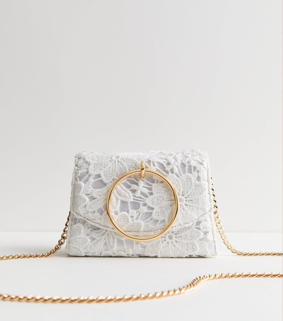 New Look New Look White Broderie Anglaise Crossbody Bag