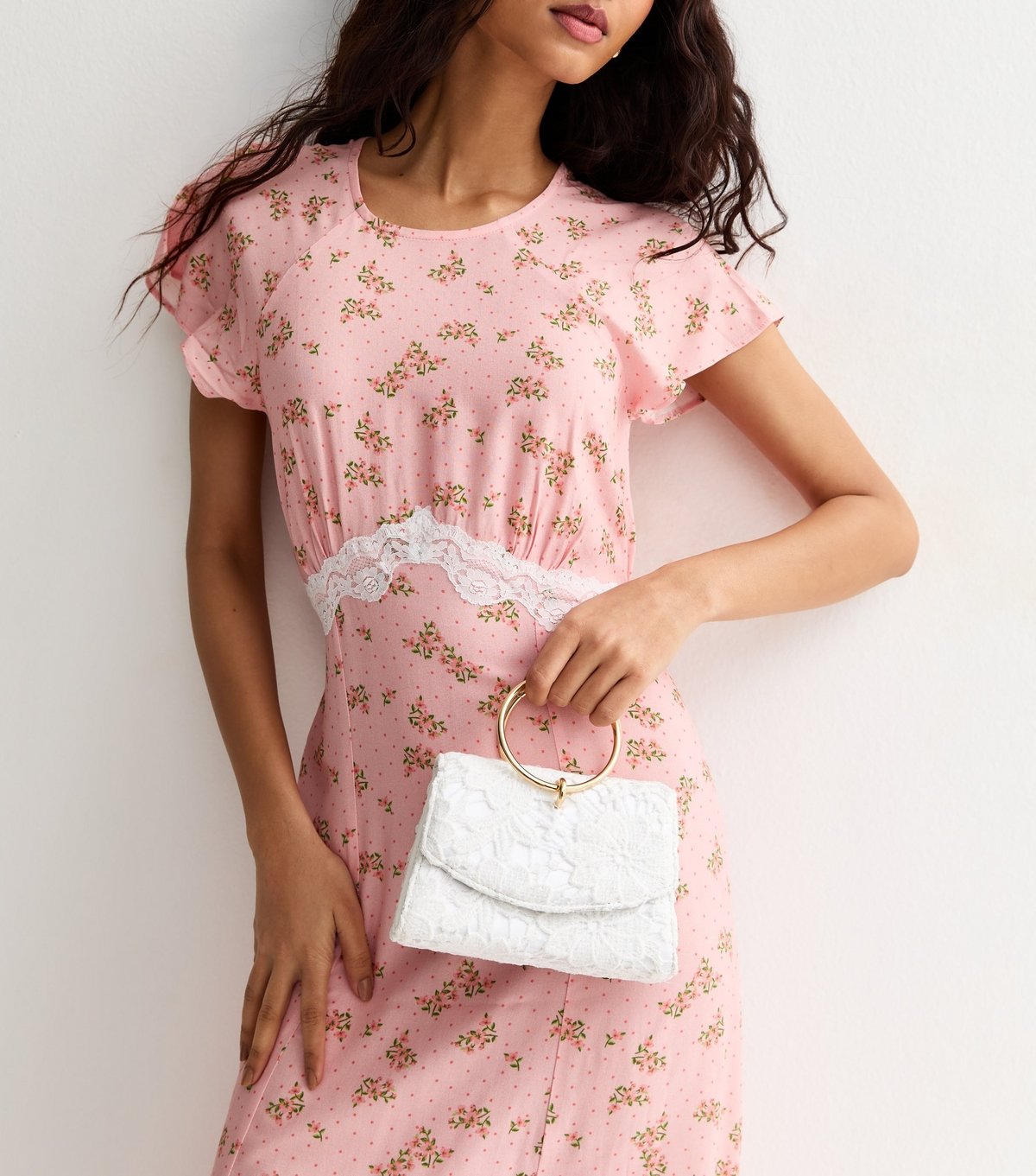 New Look White Broderie Anglaise Ring Handle Crossbody Bag New Look - 2