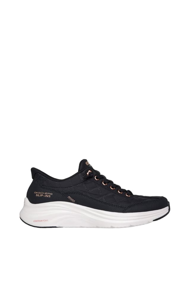 Skechers Skechers Women's CONTOUR FOAM GOLDEN HOUR Cozy Fit Knotted Bungee Slip-Ins Black - 2