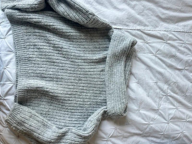 ASOS Design Grey Off Shoulder Knitted Jumper