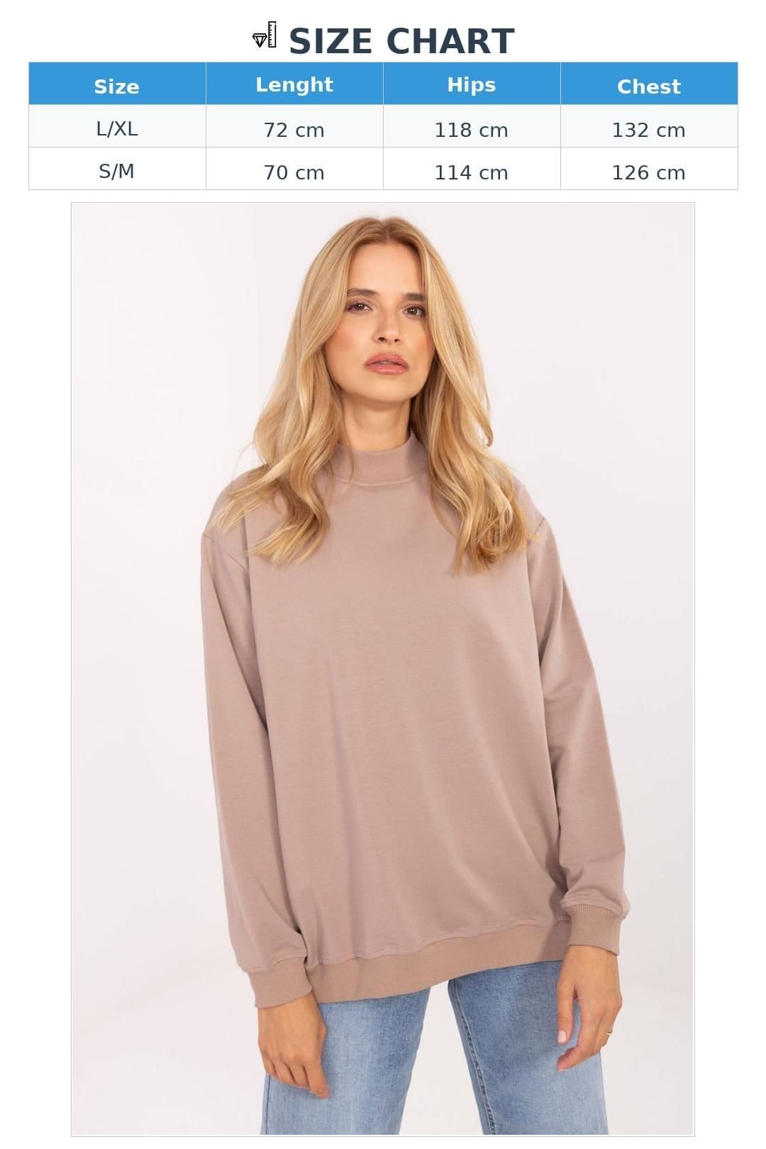 Love Lace Love Lace Women's Cotton Elastane Sleeve Stand Collar Sweatshirt in Beige - 4