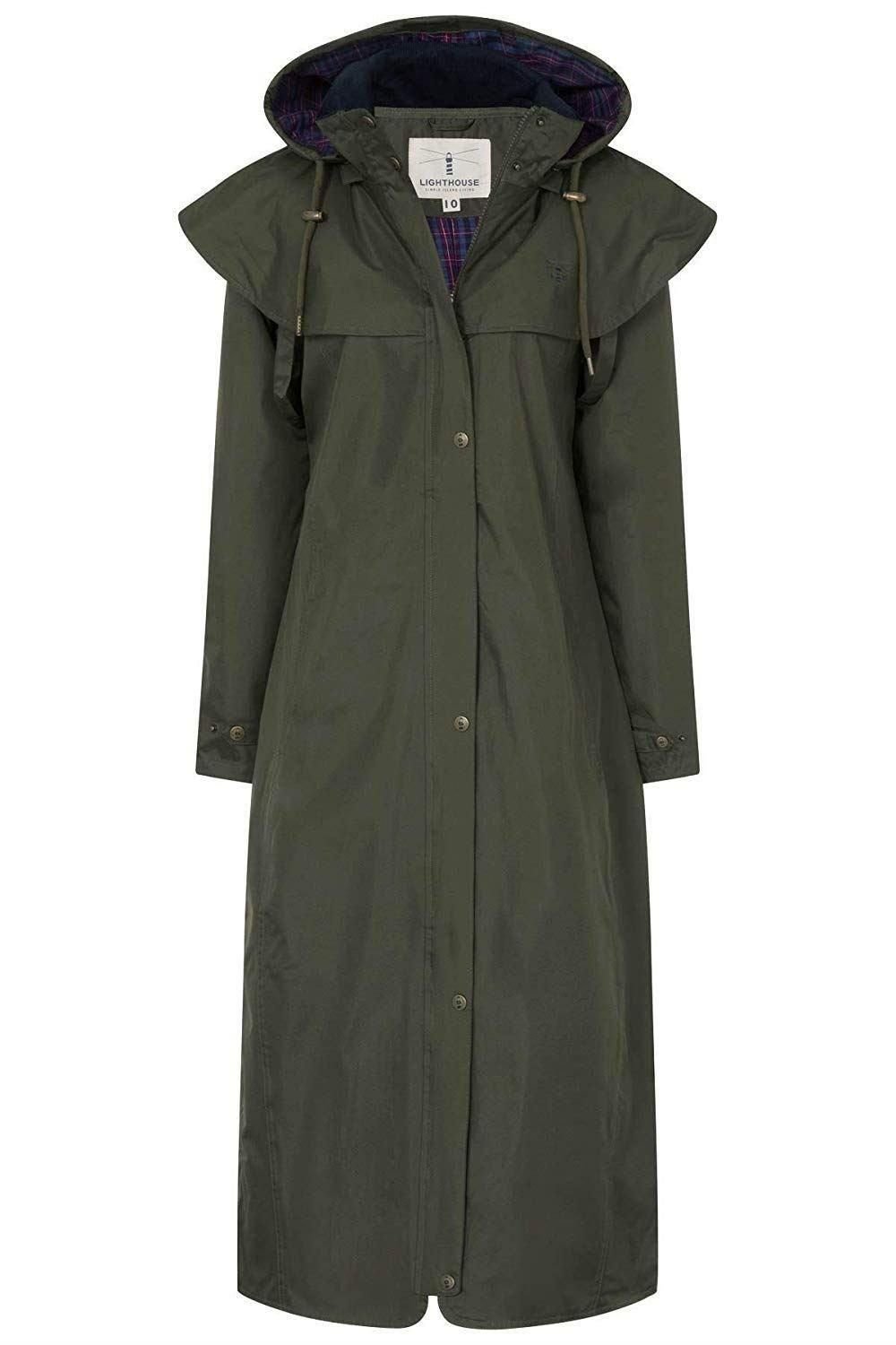 Lighthouse Clothing Lighthouse Clothing Women's Outback Full Length Waterproof Raincoat in Khaki - 2