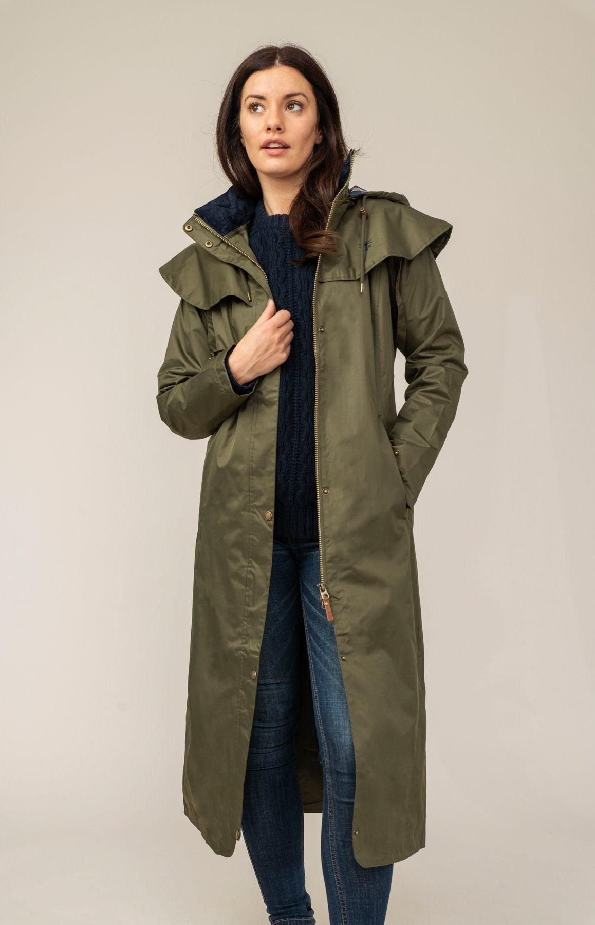 Lighthouse Clothing Lighthouse Clothing Women's Outback Full Length Waterproof Raincoat in Khaki - 4