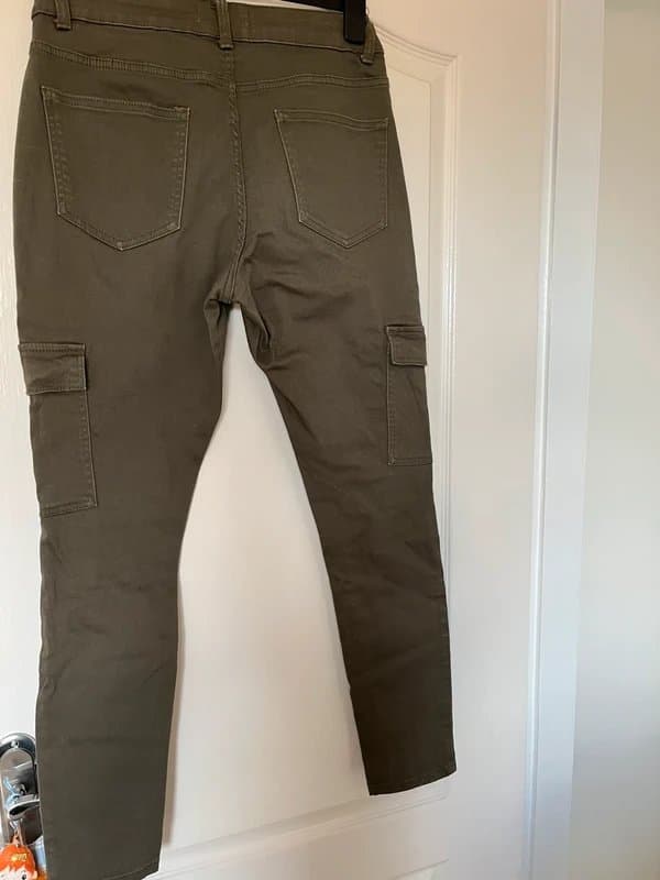 New Look size 12 khaki cargo pants regular length