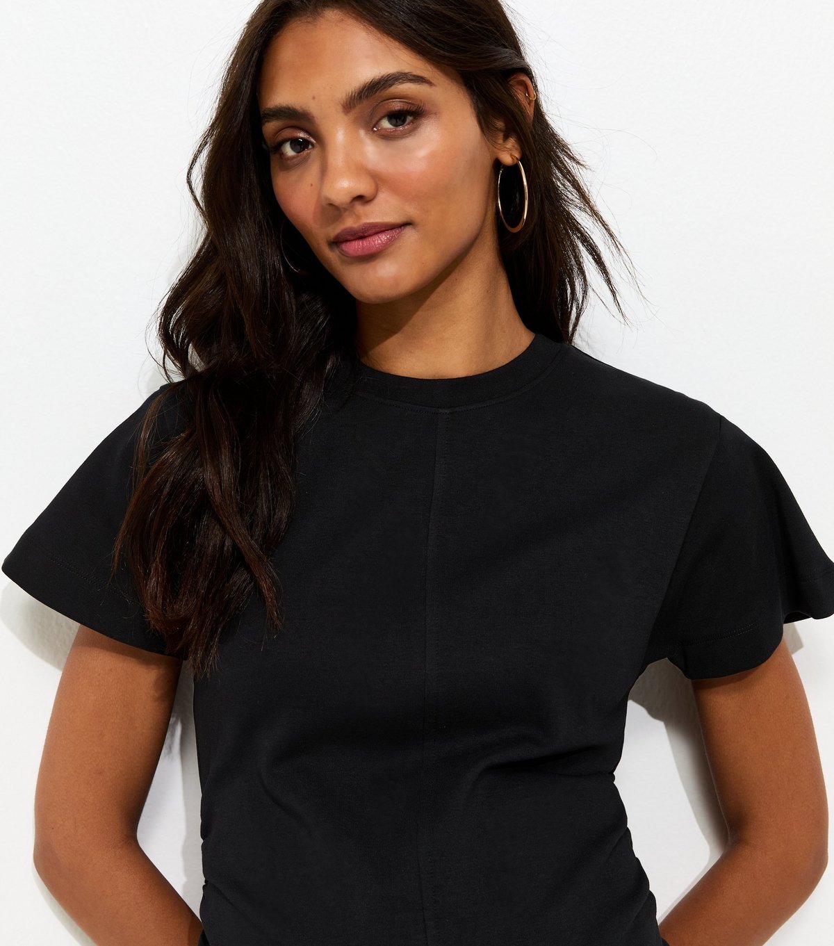 New Look Women's Maternity Black Ruched T-Shirt Midi Dress New Look - 2