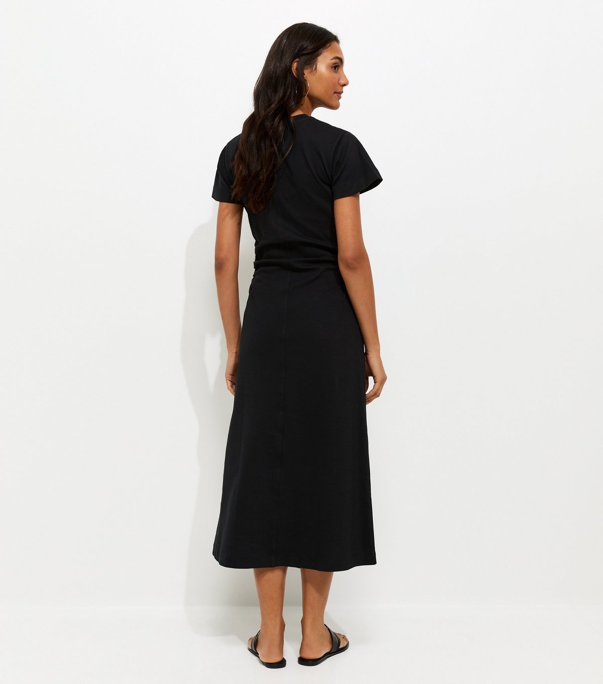 New Look Women's Maternity Black Ruched T-Shirt Midi Dress New Look - 4