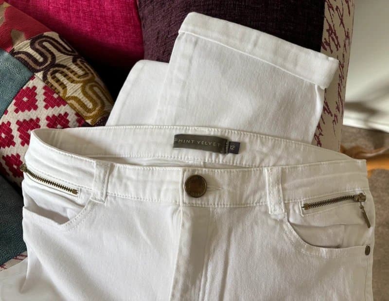Mint Velvet Vintage Mint Velvet white stretch slim jeans - small size 12 fit a 10-12