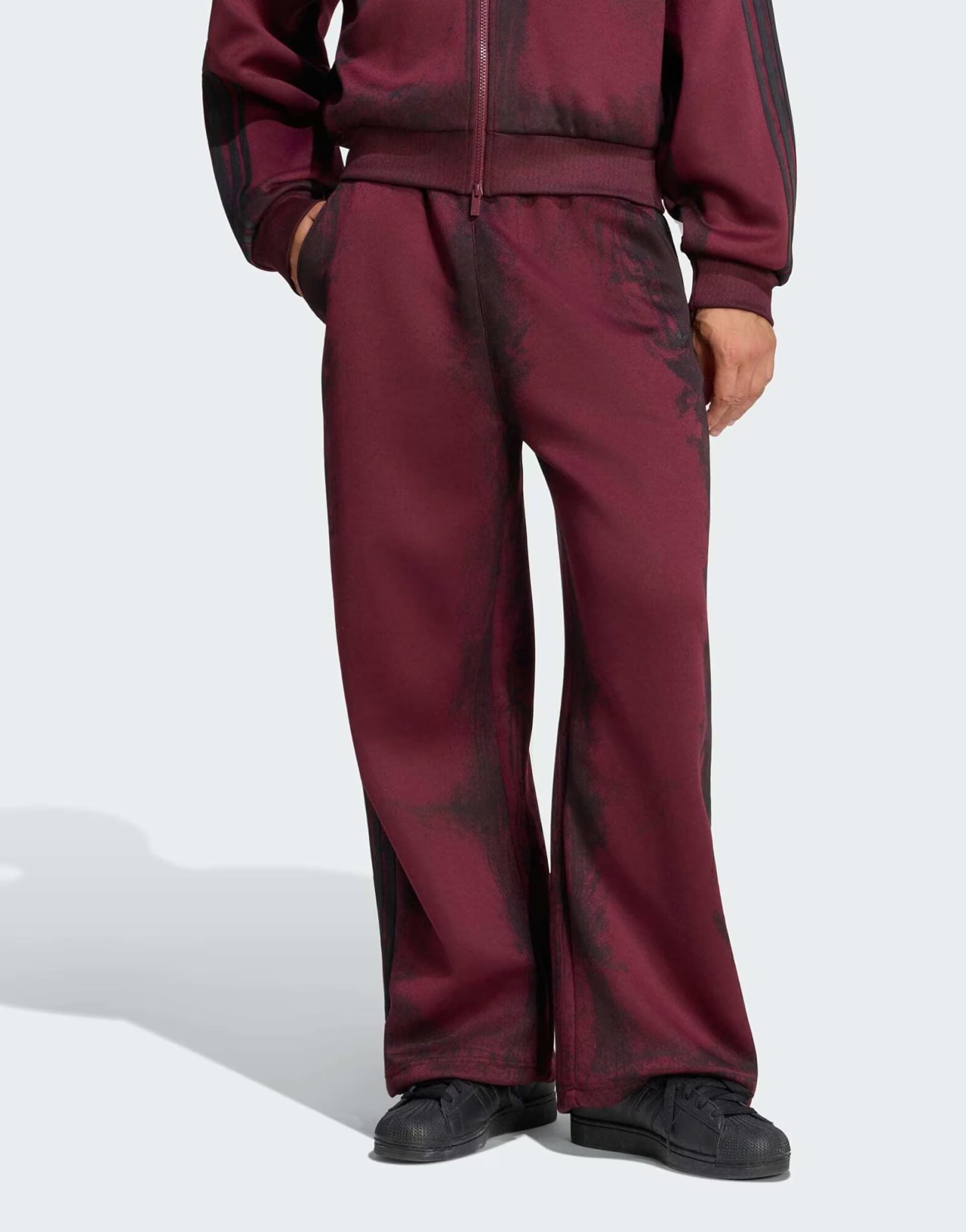 ASOS adidas Originals Adilenium 6 spacer pant in maroon