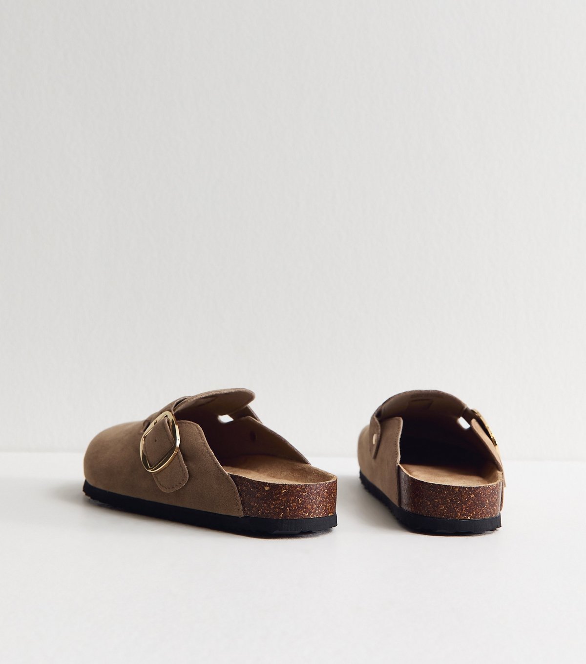 New Look Women's Light Brown Faux Brushed Leather Clogs Vegan New Look - 4