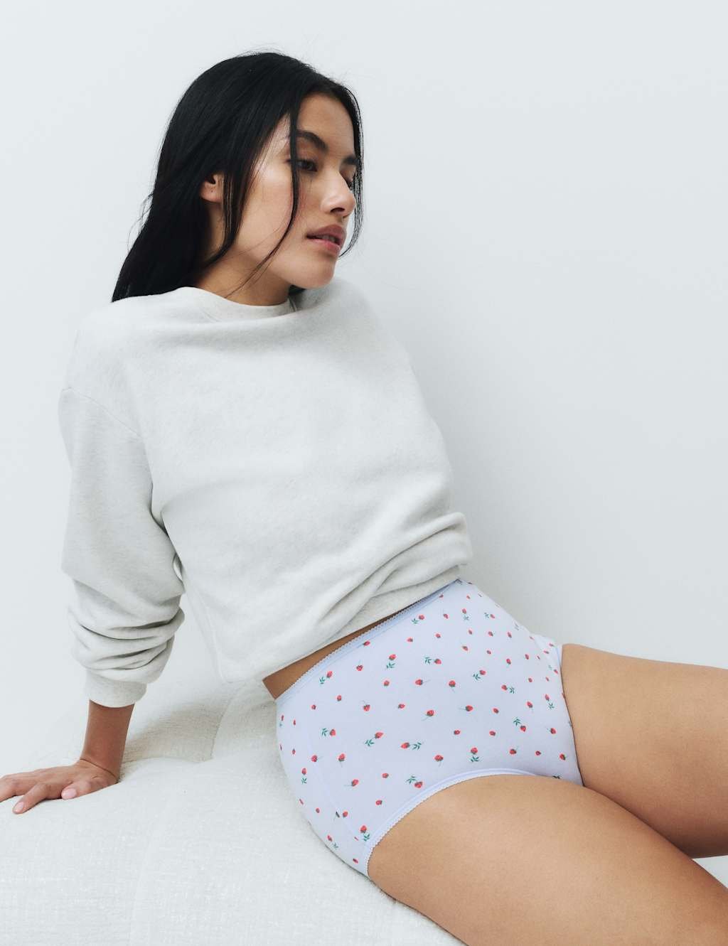 Marks & Spencer M&S 5pk Cotton Lycra™ Printed Full Briefs Soft Blue - 2