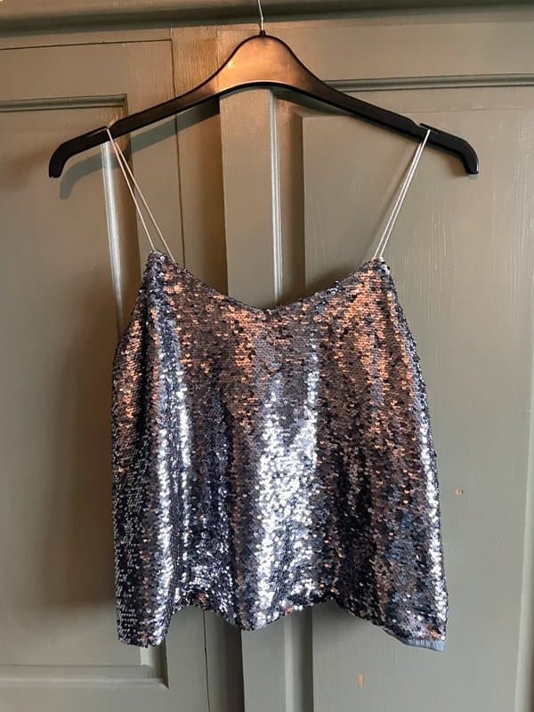 ASOS ASOS silver sequin cami top
