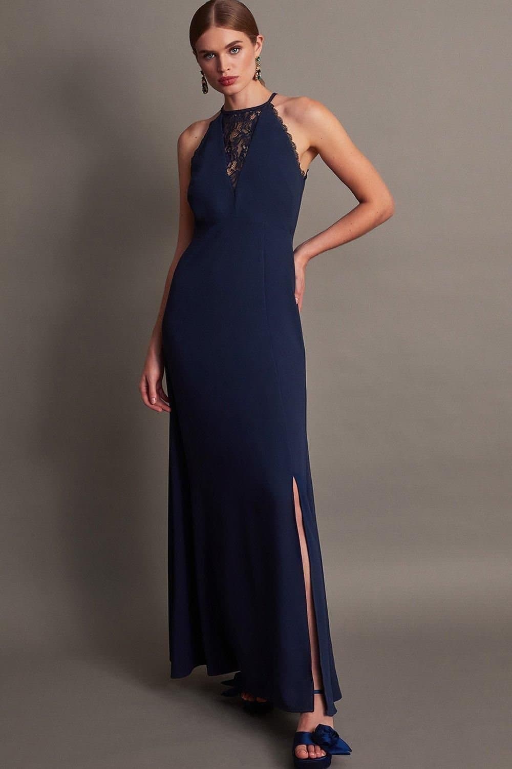 Monsoon Monsoon Women's Jackie Lace Halter Dress Blue