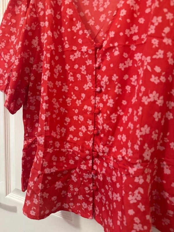 New Look New Look pink floral blouse