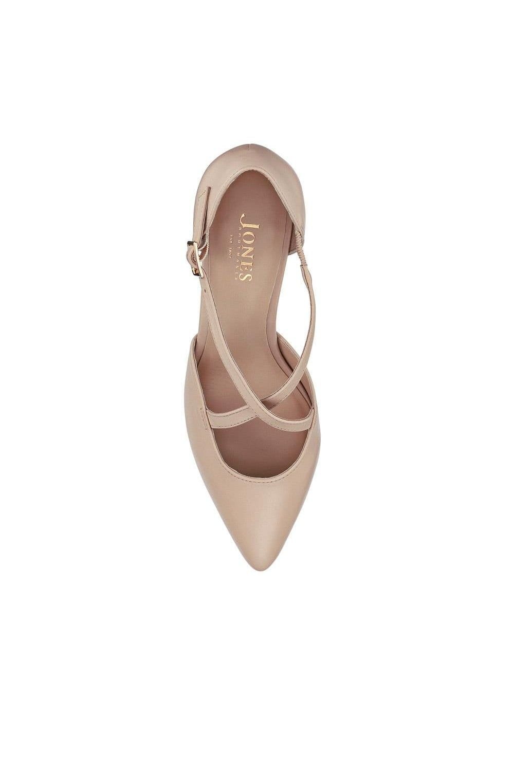 Jones Bootmaker Jones Bootmaker Women's Ysa Leather Stiletto-Heeled Court Shoes in Beige - 4