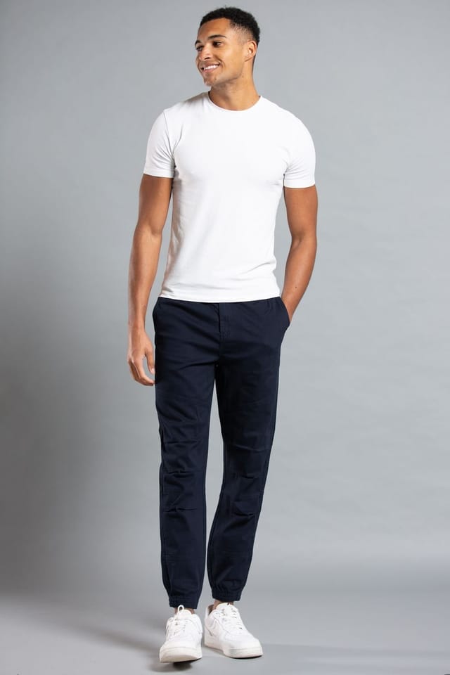 Tokyo Laundry Tokyo Laundry Men's Cuffed Cargo Trouser with Belt in Navy - 3
