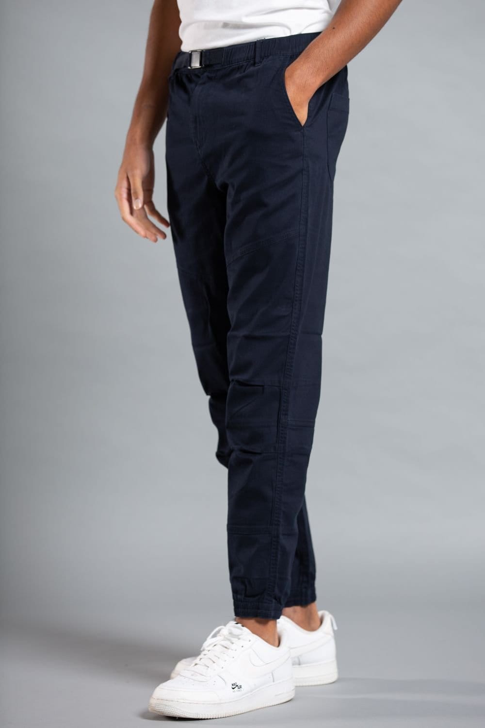 Tokyo Laundry Tokyo Laundry Men's Cuffed Cargo Trouser with Belt in Navy - 4