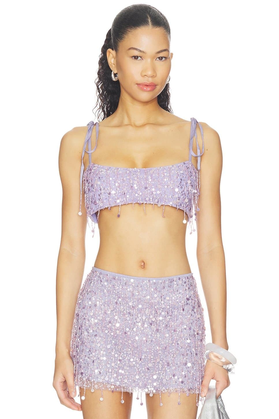 revolve Yasmin Hand Beaded Tie Bralette