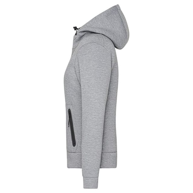 James and Nicholson James and Nicholson Women's Hooded Jacket in Light Grey - 3