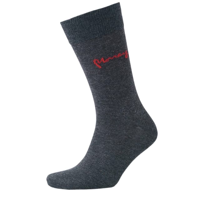 Money Money Men's Sig Line Socks 3pk Assorted in Black - 2