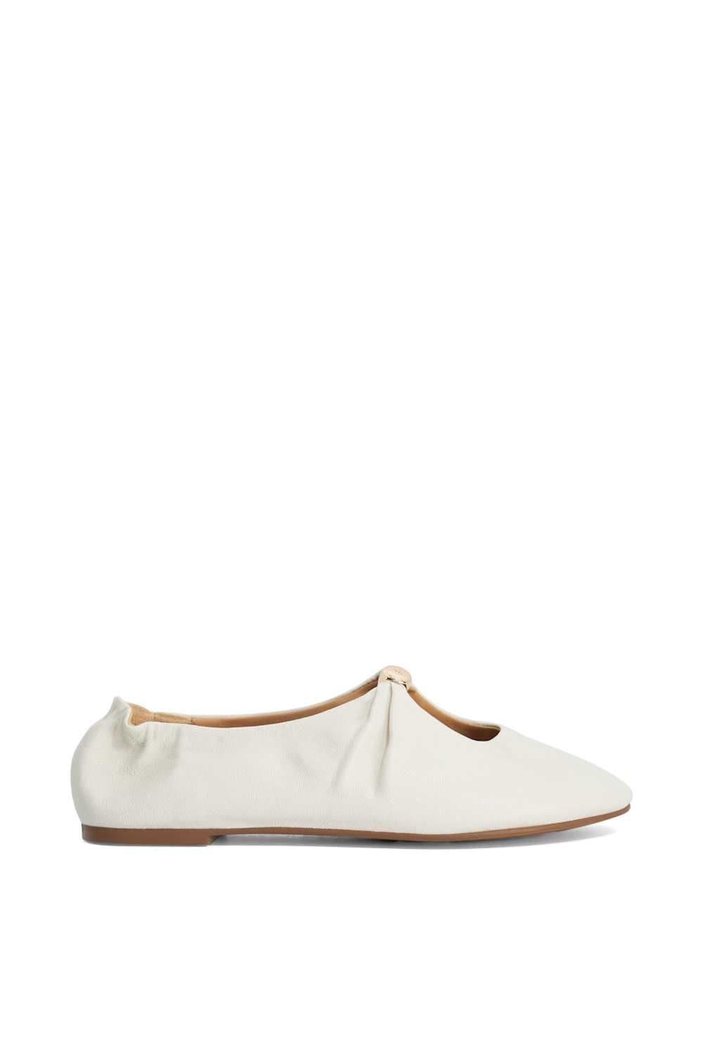 Dune London Dune London Women's 'Havella' Leather Ballet Pumps in Natural