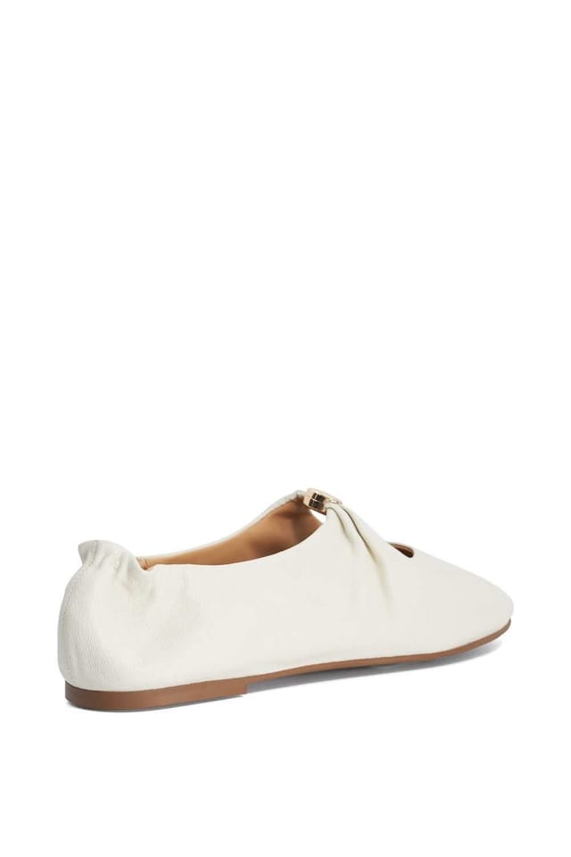 Dune London Dune London Women's 'Havella' Leather Ballet Pumps in Natural - 3