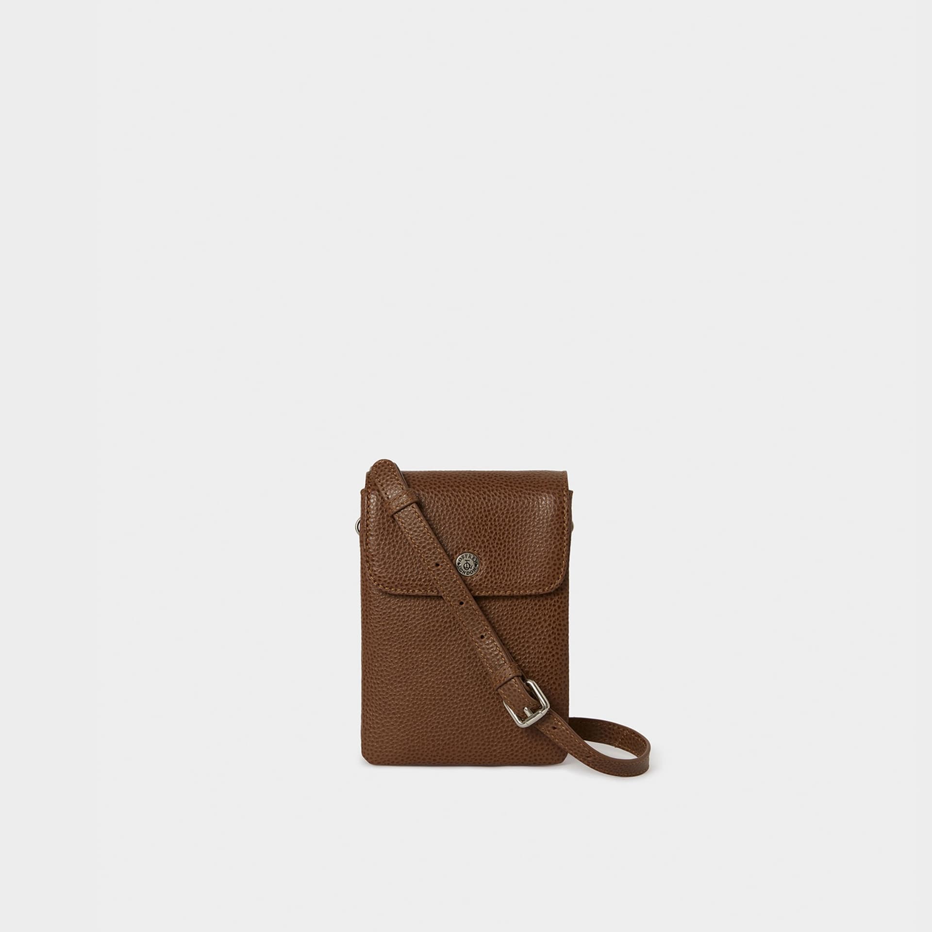 OSPREY LONDON OSPREY LONDON Women's The Madison Leather Phone Bag in Tan