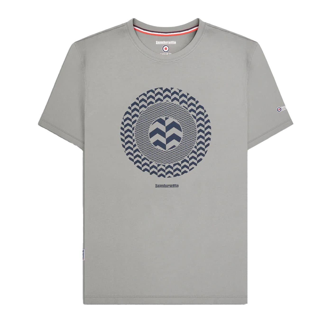 Lambretta Lambretta Men's Chevron Target T-Shirt in Light Grey