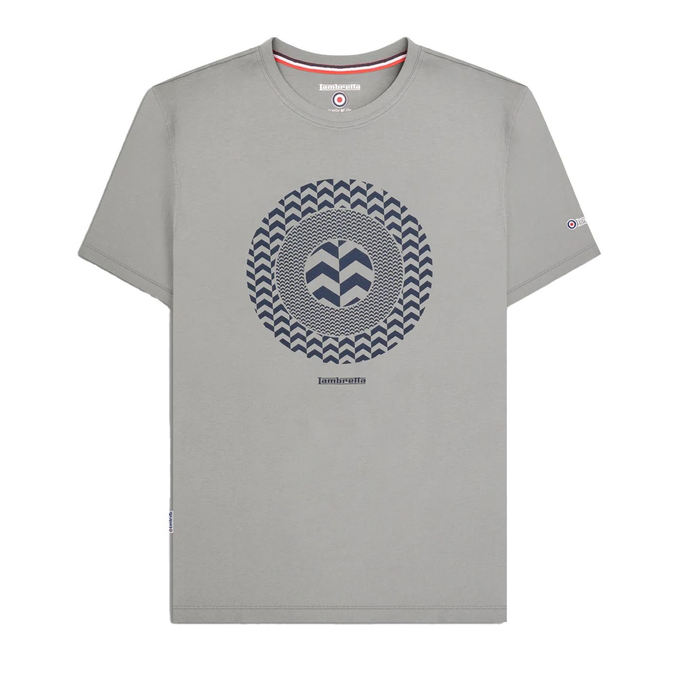 Lambretta Lambretta Men's Chevron Target T-Shirt in Light Grey - 2