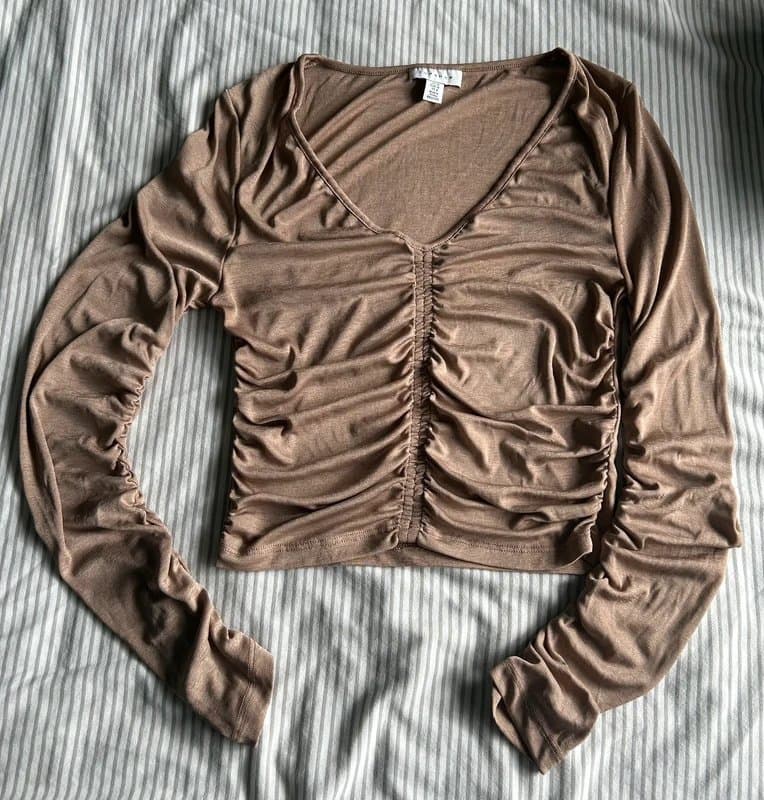 Topshop Ruched sheer top