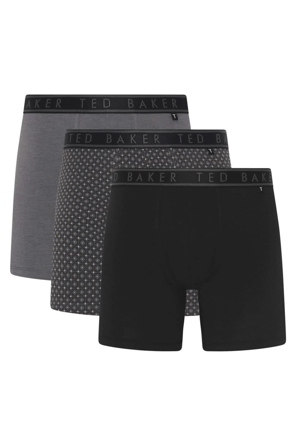 Ted Baker Ted Baker Men's 3 Pack Soft Breathable Cotton Boxer Brief Underwear in Light Grey