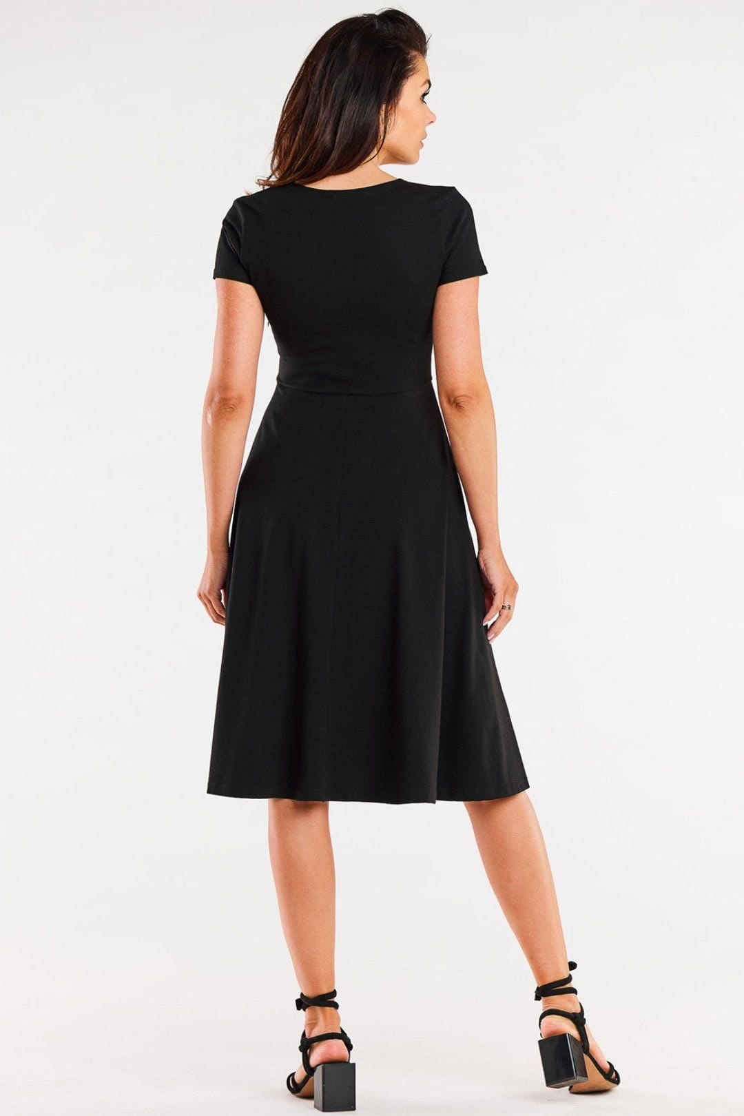Love Lace Love Lace Women's Midi Wrap Envelope Dress Style 181302 in Black - 4